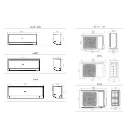 Aire Acondicionado Haier Monosplit Residencial GEOS R+ 25 Dibujo Tecnico